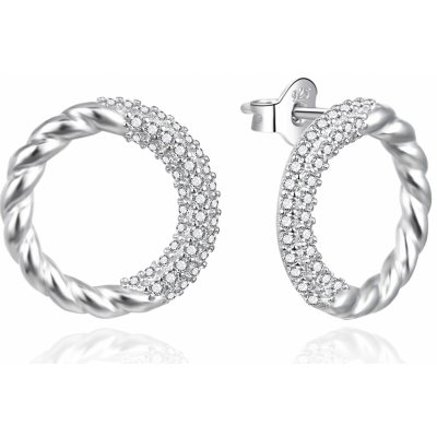 Agato Designové stříbrné náušnice se zirkony AGT-E189PW – Zboží Dáma