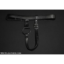 Postroj Mr. S Leather Deluxe Locking Butt Plug Harness S/M kožený uzamykatelný postroj pro anální kolíky