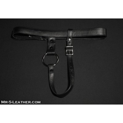 Postroj Mr. S Leather Deluxe Locking Butt Plug Harness S/M kožený uzamykatelný postroj pro anální kolíky – Zbozi.Blesk.cz