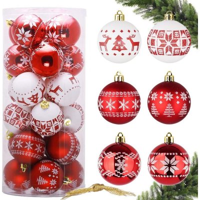 1Mcz plastové vánoční ozdoby 5cm sada 30ks 45432 – Zboží Dáma