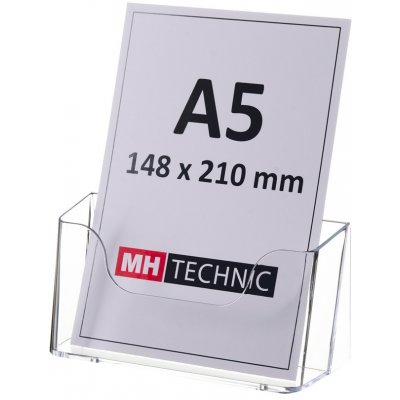 MH Technic s.r.o. Stolní stojánek na letáky A5 transparentní Economy – Zboží Dáma MH Technic s.r.o. Stolní stojánek na letáky A5 transparentní Economy – Zboží Dáma