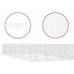 vidaXL Venkovní psí kotec stříbrný 600 x 1400 x 200 cm – Zboží Dáma