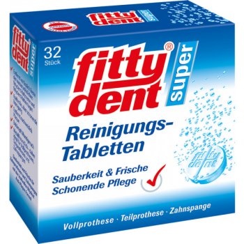 Fittydent super čistící tablety na protézu 32 tablet