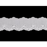 Bavlněná madeira - štykování šíře 40 mm Varianta: bílá, Balení: 13.5 m – Zboží Dáma