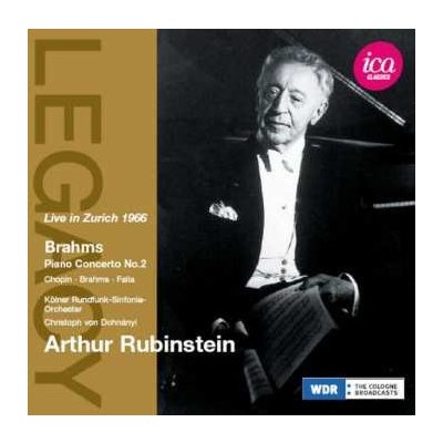 Johannes Brahms - Arthur Rubinstein - Live In Zürich 1966 CD – Hledejceny.cz