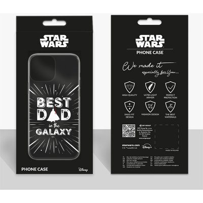 Pouzdro AppleMix STAR WARS Apple iPhone 5 / 5S / SE - Best Dad In The Galaxy - gumové