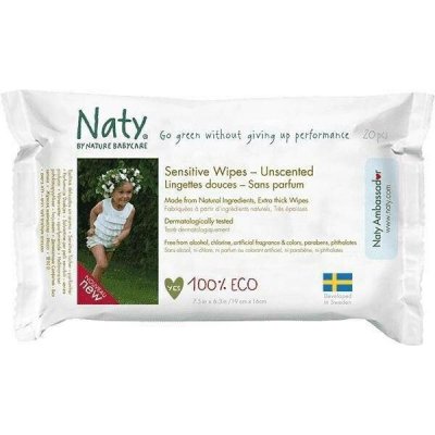 Eco by Naty vlhčené ubrousky Naty bez vůně, 20 ks – Hledejceny.cz