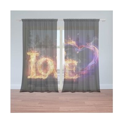 Sablio Záclony Love: 2ks 150x250cm – Hledejceny.cz