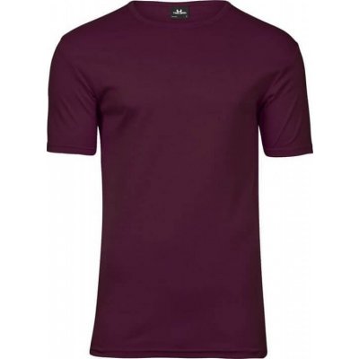 Tee Jays Vysokogramážové pevné pánské slim-fit triko Interlock 220 g/m : červená vínová