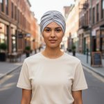 Ebbie bavlněný turban-style ŠEDÝ MELÍR – Hledejceny.cz