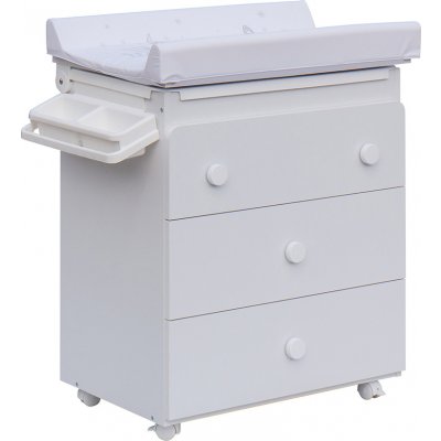 Přebalovací komoda s vaničkou Scarlett Vista - bílá - s Přebalovací podložkou Galaxy - bílý – Zbozi.Blesk.cz