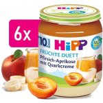 HiPP BIO Ovocný duet Broskev Meruňka s tvarohovým krémem 6 x 160 g – Zboží Mobilmania