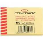 Samolepicí bloček CONCORDE 50x75mm, 100l., žlutý – Hledejceny.cz