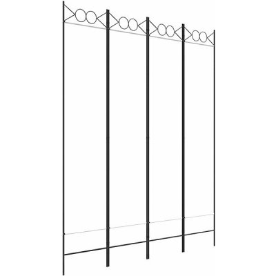 vidaXL Paraván skládací 160 × 200 cm textil bílý 4 panely 350150 – Zboží Mobilmania