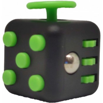 Fidget Cube antistresová kostka Černo-zelená