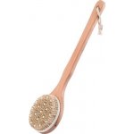 MSV exfoliační kartáč na záda Natur s dlouhou rukojetí dřevo 145876 – Zboží Mobilmania