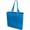 Nákupní taška a košík Bavlněná nákupní taška zpevněné dno světle modrá