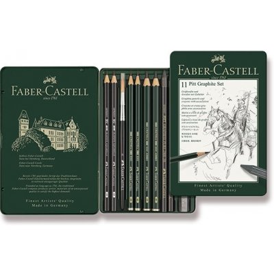 Faber-Castell Pitt Monochrome Graphite 112972 grafitová tužka sada 11 ks – Zboží Živě
