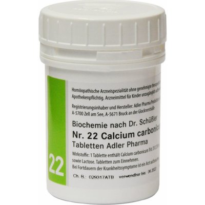 Adler Pharma Schüsslerovy soli Nr. 22 Calcium carbonicum D12 400 tablet – Hledejceny.cz