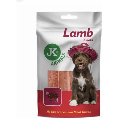 JK ANIMALS Meat Snack Lamb fillets, 91% sušené jehněčí maso 80 g – Sleviste.cz