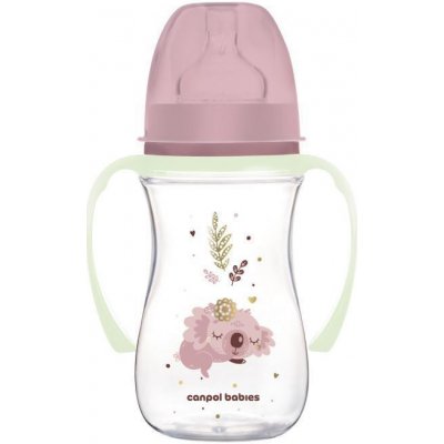 Canpol babies Antikoliková lahev EasyStart Sleepy Koala růžová 300 ml – Hledejceny.cz