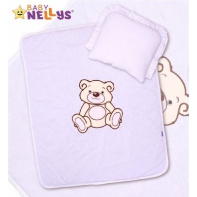 Baby Nellys Sada jersey Medvídek TEDDY BEAR bílá