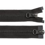 Zip kovový YKK No 5 dělitelný 2 jezdce / dvoucestný 80 cm na kožené bundy, střední, černá černý nikl – Hledejceny.cz