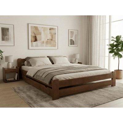 Textilomanie Laura dub s lamelovým roštem matrace Coco Maxi 20 cm – Zboží Mobilmania