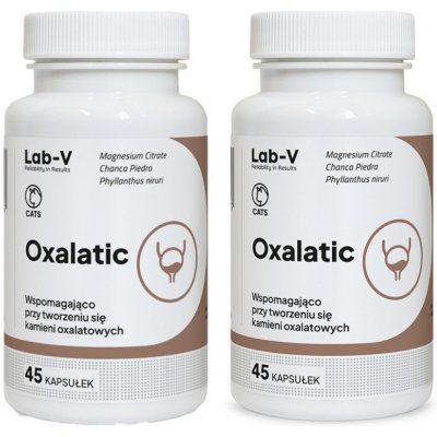 LAB V Oxalatic Podpora pro kočky při tvorbě oxalátových kamenů 2 x 45 kapslí – Hledejceny.cz