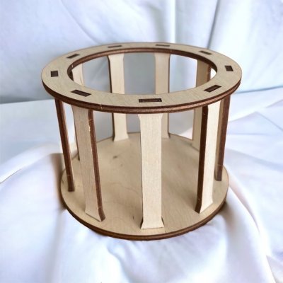 Dřevěný svět online Konstrukce pro vyplétaný košík kruh 10 cm výška 7 cm – Zboží Dáma