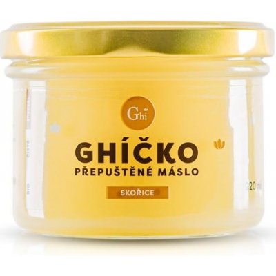 České Ghíčko Ghí přepuštěné Máslo speciál skořice s vanilkou 220 ml