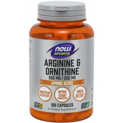 Now Foods L-Arginin a L-Ornithin 250 kapslí