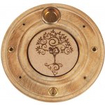 Mani Bhadra Stojánek na vonné tyčinky talířek relief Yoga tree – Hledejceny.cz