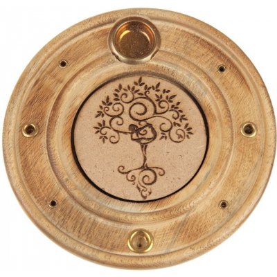 Mani Bhadra Stojánek na vonné tyčinky talířek relief Yoga tree – Hledejceny.cz
