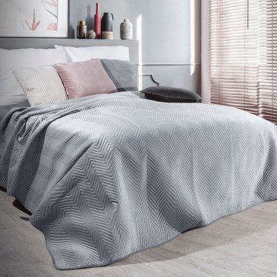 Eurofirany přehoz na postel SOFIA Stříbrná 230 x 260 cm – Zboží Mobilmania