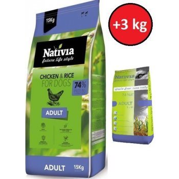 Nativia Adult Chicken & Rice 15 kg