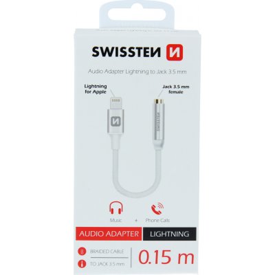 SWISSTEN Audio adaptér Lightning/Jack (samice) 0.15m – Zboží Mobilmania