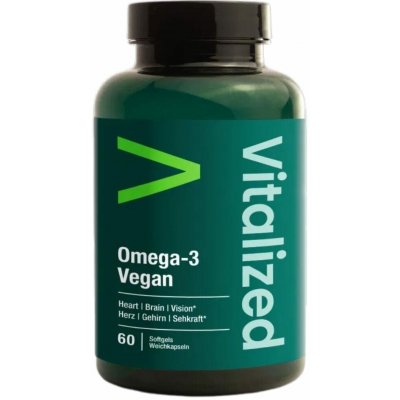 Vitalized Omega 3 Vegan z mořských řas EPA DHA Premium 60 kapslí – Hledejceny.cz