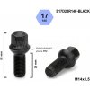 Kolové šrouby a matice Kolový šroub M14x1,5x28 kulový R14, klíč 17, S17D28R14F-BLACK, černý, výška 51 mm