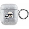 Pouzdro na sluchátka Karl Lagerfeld PU Embossed Choupette Heads Pouzdro pro AirPods 1/2 KLA2PGKCPS