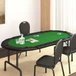 vidaXL Skládací deska na poker pro 10 hráčů zelená 208 x 106 x 3 cm – Zbozi.Blesk.cz