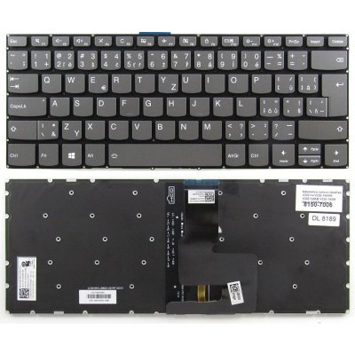 česká klávesnice Lenovo IdeaPad V130-14, V330-14, Lenovo Yoga 520-14, 720-15, S340-14 černá CZ/SK podsvit