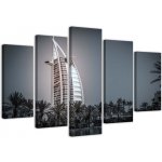 Obraz na plátně pětidílný Hotel Burj al-Arab v Dubaji - 150x100 cm – Hledejceny.cz