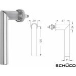 Schüco Okenní nástrčná klika FSB Design 1076 Barva: C0 - stříbrná eloxovaná – Zboží Mobilmania