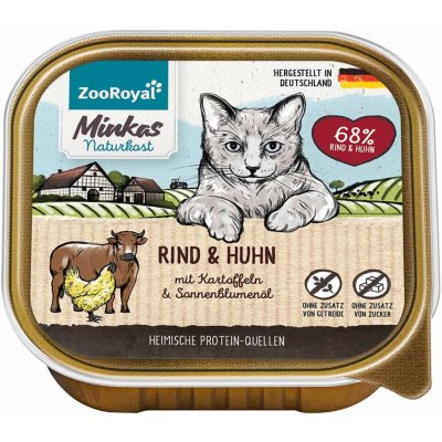 ZooRoyal Minkas Naturkost hovězí maso a kuře s brambory 16 × 100 g – Zboží Mobilmania