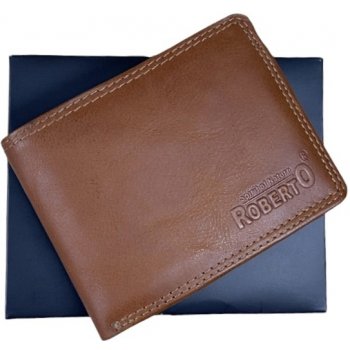 Pánská kožená peněženka Roberto světle hnědá buff-601
