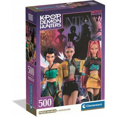 Clementoni K-POP Demon Hunters Huntrix 500 dílků – Sleviste.cz