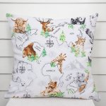Biante bavlna Sandra SA-546 Zvířata světa na bílém 50 x 60 cm – Hledejceny.cz