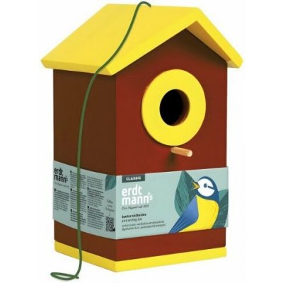 Erdtmann's Dřevěná ptačí budka s otvorem 3,2 cm červená – Sleviste.cz