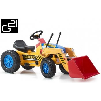 Classic Šlapací traktor G21 s nakladačem žluto/modrý